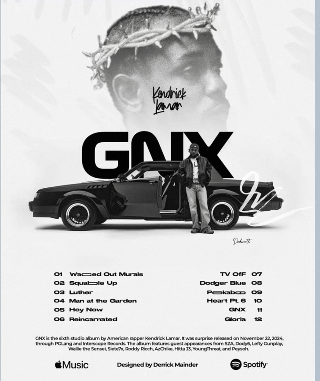 Kendrick GNX Album Car Model Figurine